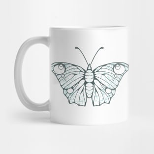 Blue and Gray Butterfly Mug